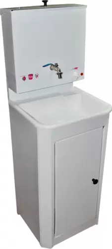 Умывальник для дачи Мастерица 15L с ЭВН / WH-15mpp (белый) фото