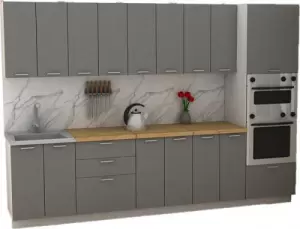 Кухонный гарнитур Eligard Lion 3.0 без столешницы (дымчатый алмаз) фото