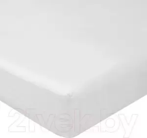 Простыня Luxsonia Поплин на резинке 160x200 / Мр0000-0 (белый) фото