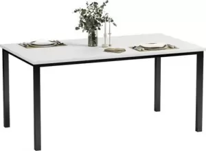 Обеденный стол Soma Paprika 160x90 (белый/черный) фото