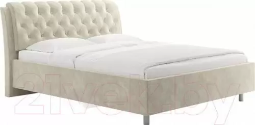 Каркас кровати Сонум Olivia 160x200 (микровелюр бежевый) фото