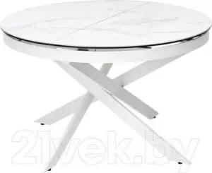 Обеденный стол M-City Trento 120 / DECDF286THGSTATWHT (High Gloss Statuario) фото