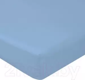 Простыня Luxsonia Поплин на резинке 180x200 / Мр0040-1 (голубой) фото
