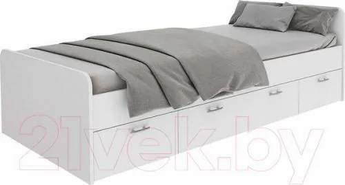 Односпальная кровать Dipriz Boro 90x200 / Д.80070.1 (белый) фото
