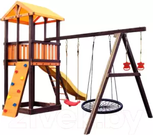 Игровой комплекс Perfetto Sport Pitigliano 4 + качели Паутина фото