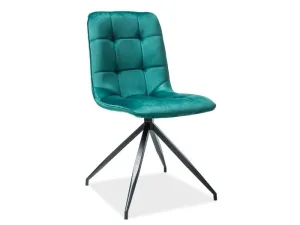 Стул SIGNAL TEXO Velvet Bluvel 78 зеленый/черный фото