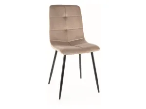Стул SIGNAL IVO Velvet Bluvel 40 темно-бежевый/черный фото