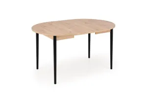 Стол обеденный HALMAR PIVOT дуб артизан/черный 102-142/102 фото