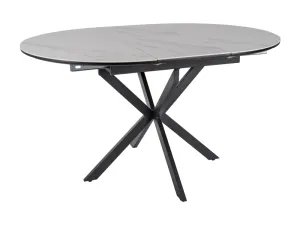 Стол обеденный SIGNAL GASTON Ceramic белый/черный 100-135/100 фото