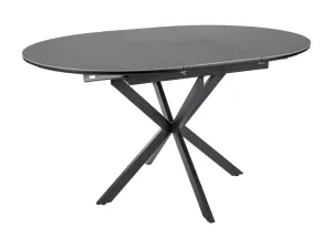 Стол обеденный SIGNAL GASTON Ceramic серый/черный 100-135/100 фото