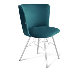 Стул Sheffilton SHT-ST36/S100 альпийский бирюзовый/хром лак фото