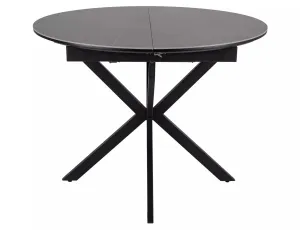Стол обеденный SIGNAL GASTON Ceramic серый/черный 100-135/100 фото