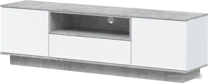 Тумба Интерлиния Quartz QZ-Т180 (белый платинум/бетон) фото