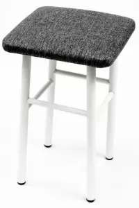 Табурет ВВР Классик (серый/белый, рогожка) фото