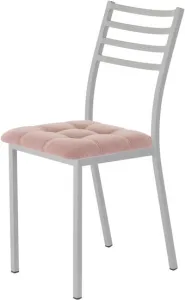Стул AMC Comfort 4.5.7 (ткань, розовый/серебристый) фото