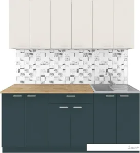 Готовая кухня Агута Альфа 1.8/60 (бензин/сатин/дуб бунратти) Готовая кухня Агута Альфа 1.8/60 (бензин/сатин/дуб бунратти) фото