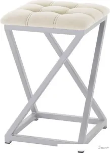 Табурет AMC Comfort 8.5.3 (ткань, бежевый/серебристый) фото