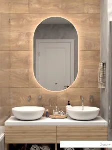 Континент Зеркало Fleur Led 70x120 (бесконтактный сенсор, холодная подсветка) фото
