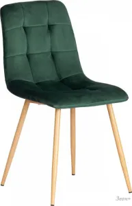 Стул TetChair Chilly mod. 7094-1 металл/вельвет (темно-зеленый/натуральный) фото