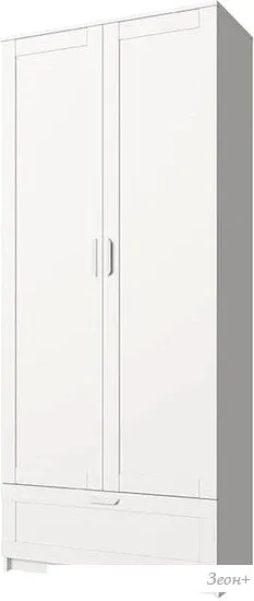Шкаф распашной Anrex Skagen 2D1S 90x42.2x210 (белый) фото