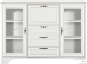 Тумба Black Red White Kentaki S320-KOM2W3S1B (белый/белый) фото