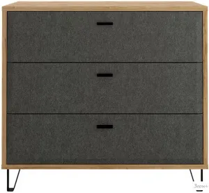 Комод Black Red White Grace KOM3S (дуб наварра/графит) фото