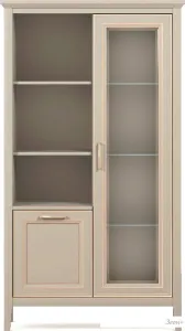Шкаф-витрина BRW Classic REG1W1D (глиняный серый) фото