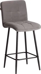 Стул TetChair Medeo Полубарный (велюр, серый) фото