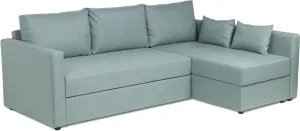 Угловой диван Mio Tesoro Тилаус длинный подлокотник (Mint/Grey) фото