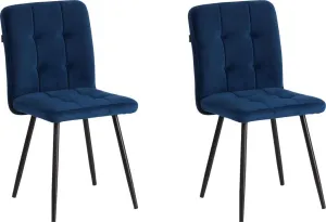 Стул TetChair Medeo (велюр, синий, 2 шт) фото