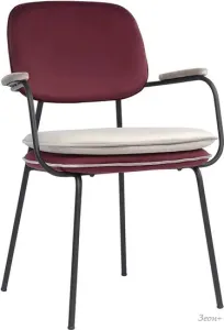 Стул с подлокотниками Bergenson Bjorn Pea BB0000697 (бордовый/бежевый) фото