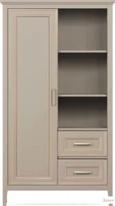 Шкаф распашной BRW Classic REG1D2S (глиняный серый) фото