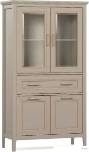 Шкаф-витрина BRW Classic REG2W2D1S/170 (глиняный серый) фото