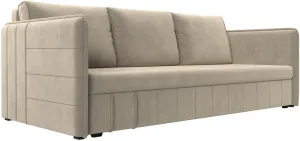Диван Лига диванов Слим (микровельвет бежевый) фото