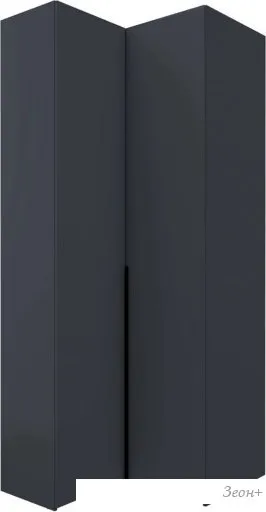 Шкаф распашной Stolline Лаура угловой 464.22 (серый уголь) фото