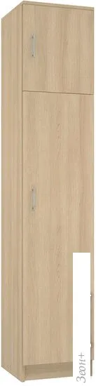 Шкаф-пенал МДК ПРСЗ закрытый 2020x400x400 (дуб млечный) фото