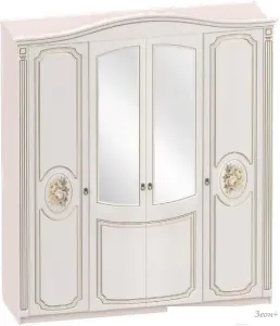 Шкаф распашной Мебельград Верона 4-х дверный 190x58x230 (капучино/кофе) фото
