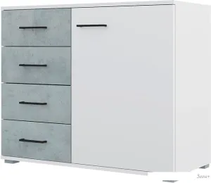 Комод Горизонт Nova 90x41x74.2 (белый/бетон) фото