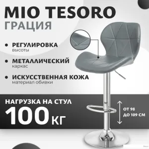 Стул Mio Tesoro Грация BS-035 (серый/хром) фото