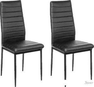 Стул Mio Tesoro Джия DC-060KD (2 шт, черный/черный) фото