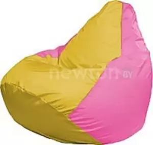 Кресло-мешок Flagman Груша Медиум Г1.1-257 жёлтый/розовый фото