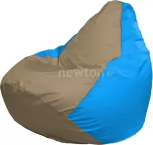 Кресло-мешок Flagman Груша Г2.1-96 тёмно-бежевый/голубой фото