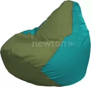 Кресло-мешок Flagman Груша Макси Г2.1-230 бирюзовый/оливковый фото