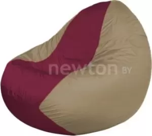 Кресло-мешок Flagman Classic K2.1-32 бежевый/бордовый фото
