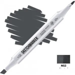 Маркер художественный Sketchmarker Двусторонний NG2 SM-NG2 (серый нейтральный №2) фото