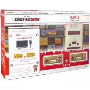 Игровая приставка Retro Genesis 8 Bit Wireless HD (2 геймпада, 300 игр) фото