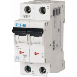Выключатель автоматический Eaton PL6-C32/2 2P 32A C 6kA 2M 286570 фото