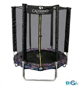 Батут пружинный с защитной сеткой Calviano 140 см (4,5ft) light складной SMILE фото