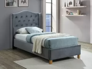 Кровать Signal Aspen Velvet 90x200 серый фото