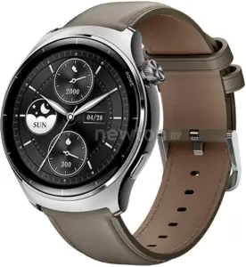 Умные часы Mibro Lite 3 Pro с серым кожаным ремешком фото